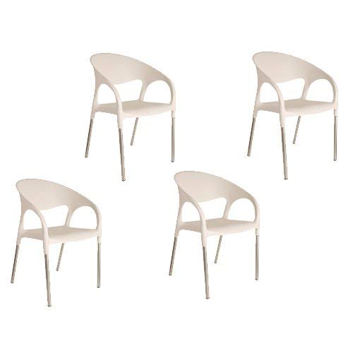 Tensai Luna Armchair in White - Set of 4