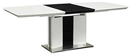 Coaster 120941-CO Broderick Contemporary Dining Table, White/Chrome