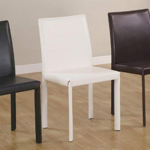 Coaster 203961F-CO Benson Faux Leather Parson Chair (Set of 4), White