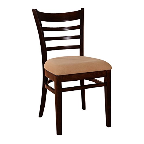 Beechwood Mountain BSD-5S-W Solid Beech Wood Side Chairs in Walnut for Kitchen and dining, set of 2