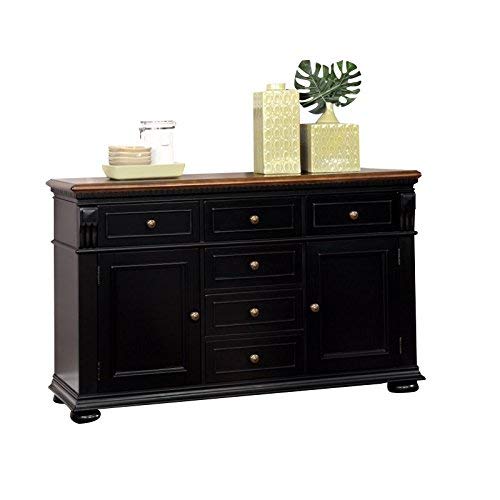 Furniture of America Hendrix Buffet in Cherry and Black