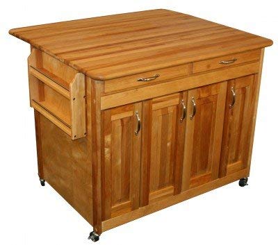 Catskill Craftsmen Butcher Block Workcenter PLUS with Drop Leaf