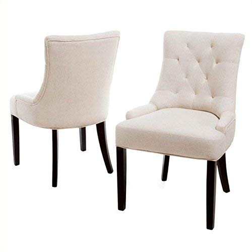 Noble House Eric Dining Chair in Beige (Set of 2)