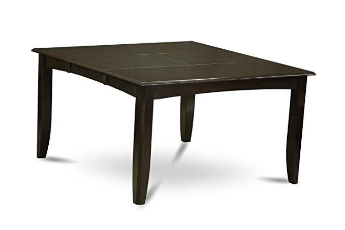 East West Furniture PFT-CAP-T Gathering Dining Table with 18-Inch Butterfly Leaf, Cappuccino Finish