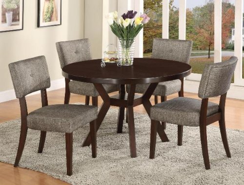 Kayla Dining Table in Brown Woodgrain by Crown Mark