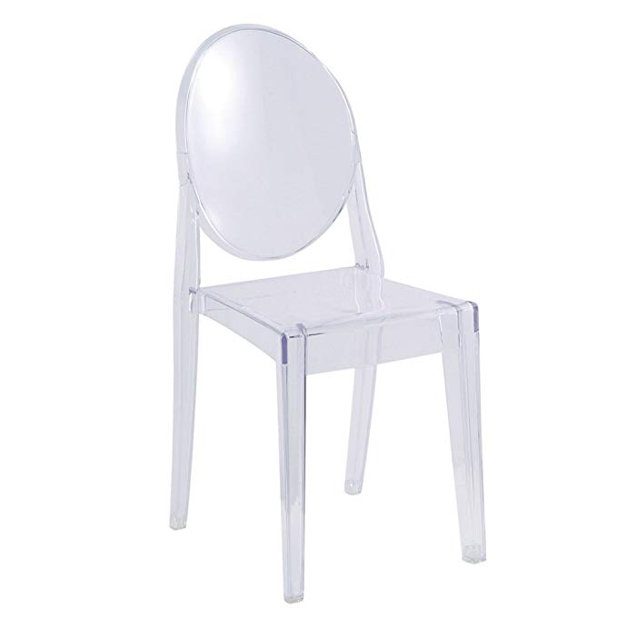 Designer Modern Louis Ghost Side Chair Set of 2 Transparent Acrylic Chair