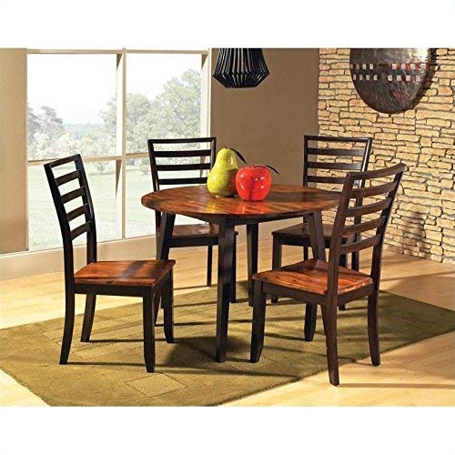 Steve Silver Abaco 5pc Round Dining Room Table Set in Acacia