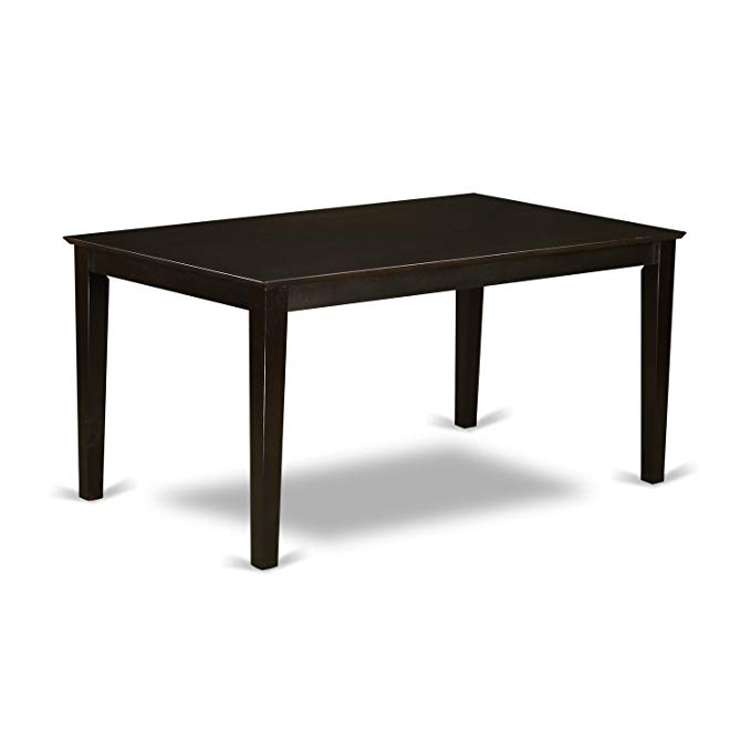 East West Furniture CAT-CAP-S Rectangular Dining Table with Solid Wood Top, 36-Inch by 60-Inch