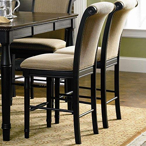 Coaster Home Furnishings 101829 Transitional Counter Height Chair, Amaretto and Black, Set of 2