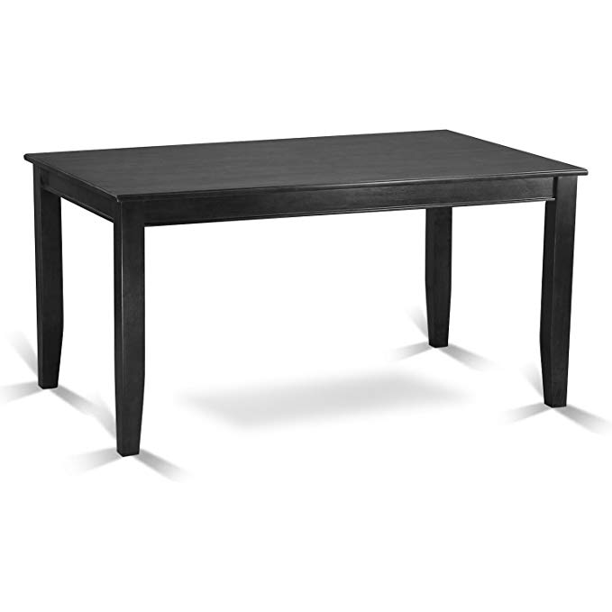 East West Furniture DUT-BLK-T Rectangular Dining Table, 36-Inch by 60-Inch, Black Finish