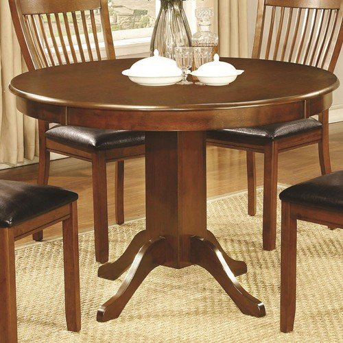 Coaster Sierra Round Dining Table in Amber