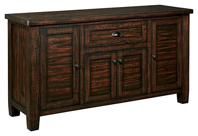 Ashley Furniture Signature Design - Trudell Dining Room Server - Solid Pine Wood Construction - Dark Brown