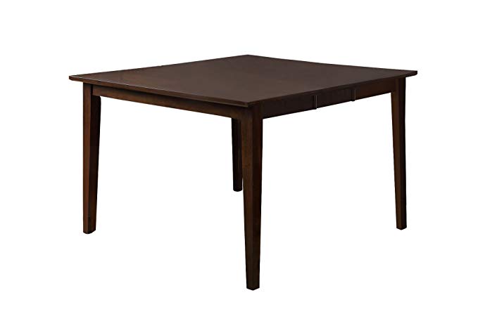 Furniture of America Denver Square Extending Dining Table, Counter Height, Walnut