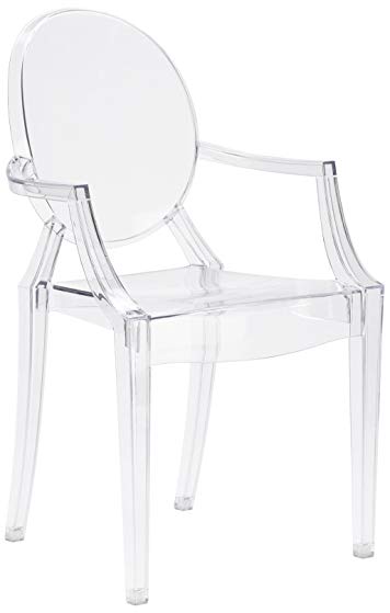 Poly and Bark Burton Arm Chair in Clear (Set of 4)