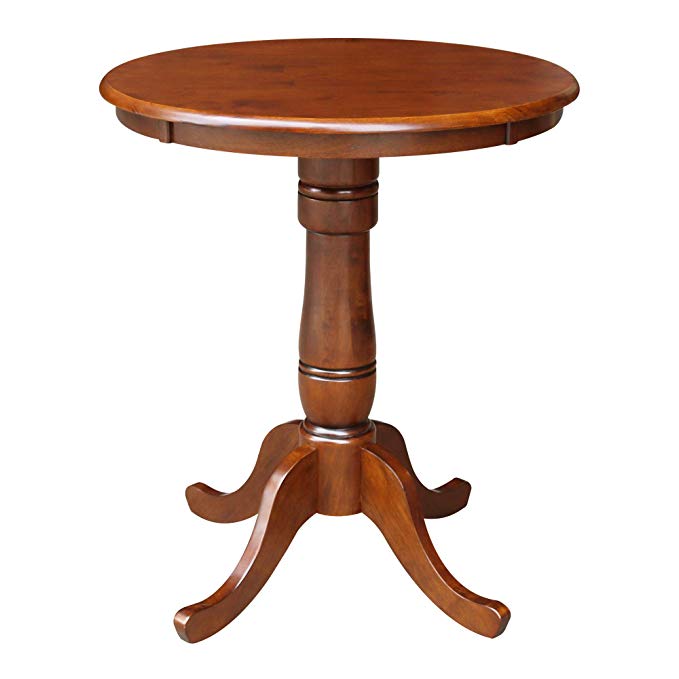 International Concepts 30-Inch Round Pedestal Table, 36-Inch, Espresso