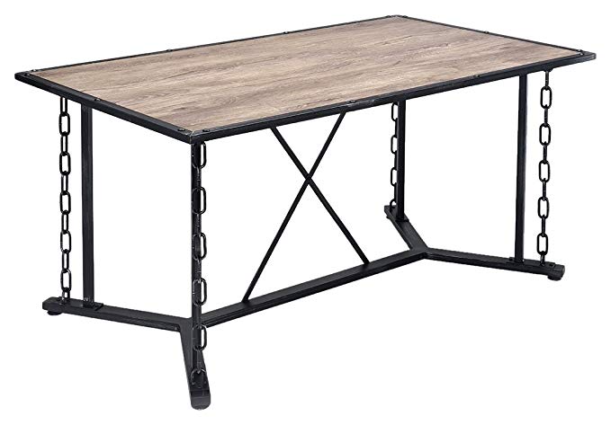 Acme Furniture 71995 Jodie Dining Table, Rustic Oak & Antique Black