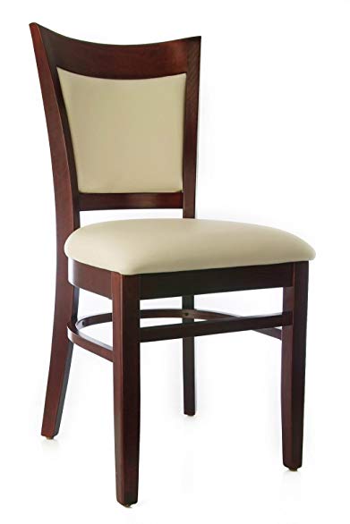 Beechwood Mountain BSD-117S-DM Solid Beech Wood Side Chairs in Dark Mahogany for Kitchen and dining, set of 2