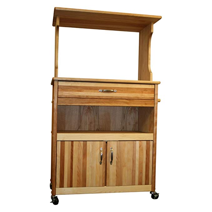 Catskill Craftsmen Microwave Cart with Open/Enclosed Storage