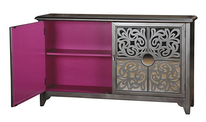 Pulaski Saba Credenza, 59.5 by 17.25 by 36.25-Inch, Metallic