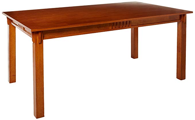 Coaster 100621 Mission Style Dining Table, Burnished Oak Solid Hardwood