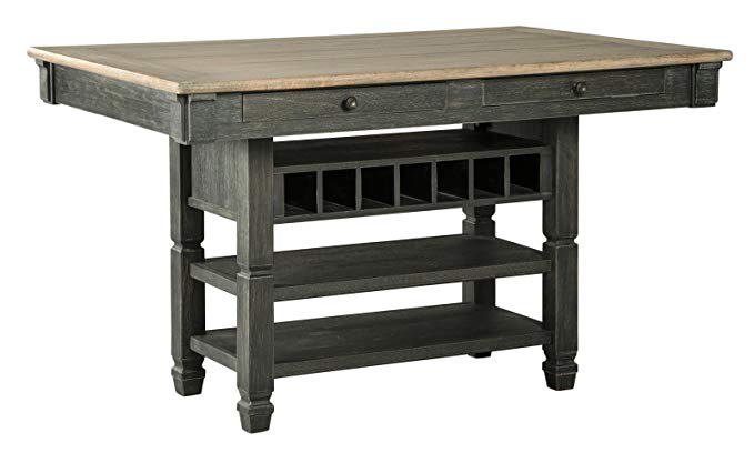 Ashley Furniture Signature Design - Tyler Creek Counter Height Dining Room Table - Black/Gray