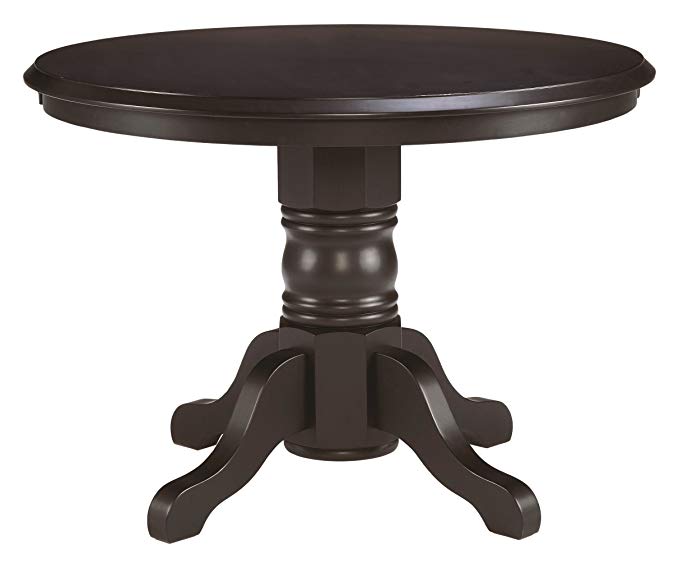 Home Styles 5178-30 Round Pedestal Dining Table, Black Finish