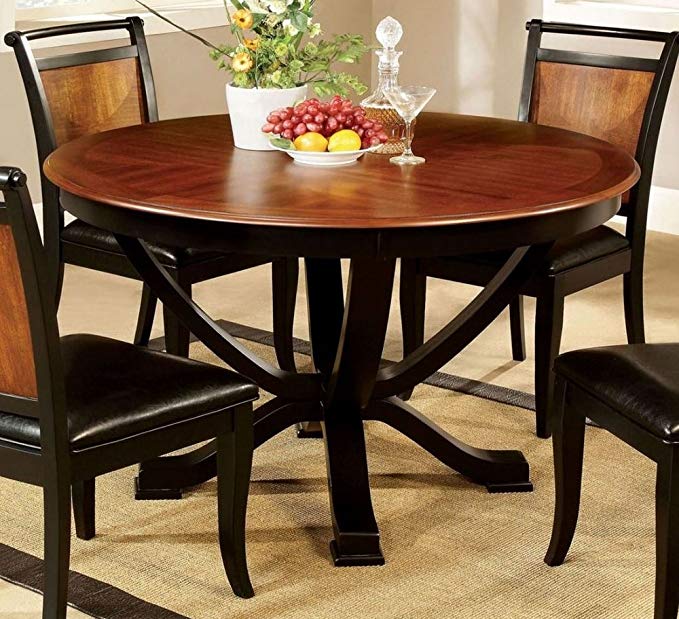 Furniture of America CM3034RT Salida I Round Pedestal Dining Table