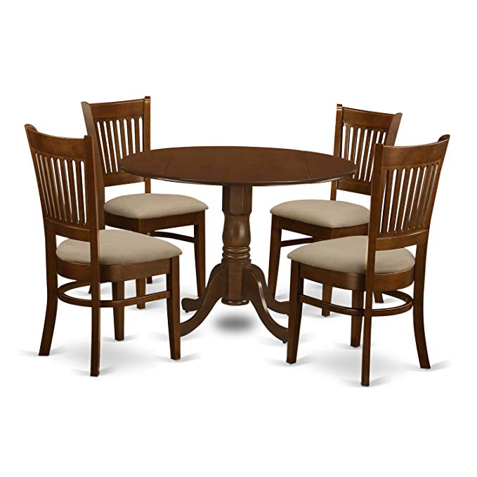 East West Furniture DLVA5-ESP-C 5 Piece Set Dublin Dinette Table Two Drop Leaf 9