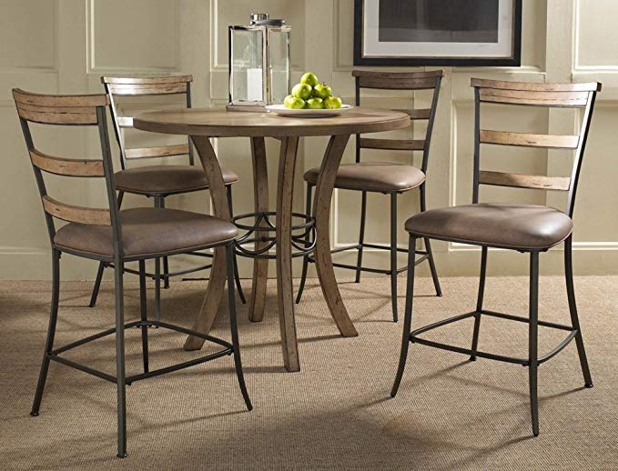 Hillsdale Furniture 5-Piece Counter Height Round Wood Dining Set