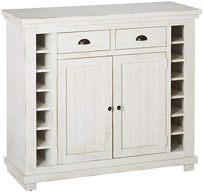 Progressive Furniture Willow Distressed White Server, Distressed White