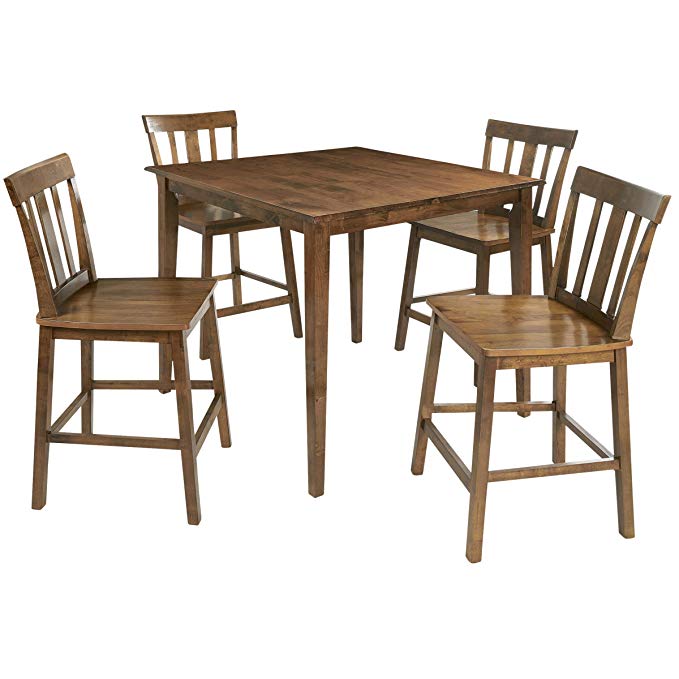 Mainstays 5-Piece Mission Style Dining Set, Cherry