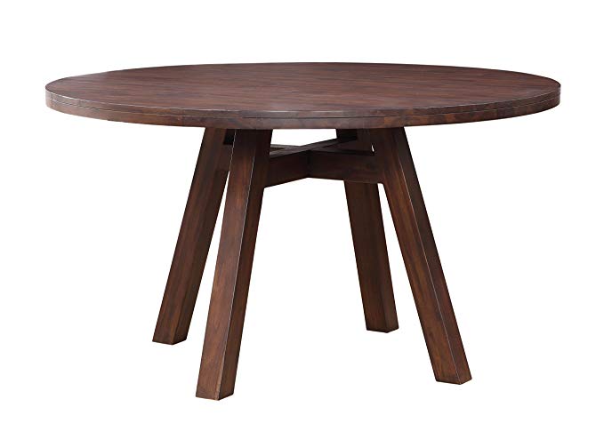 Modus Furniture 7Z4861 Portland Solid Wood Round Dining Table, Walnut