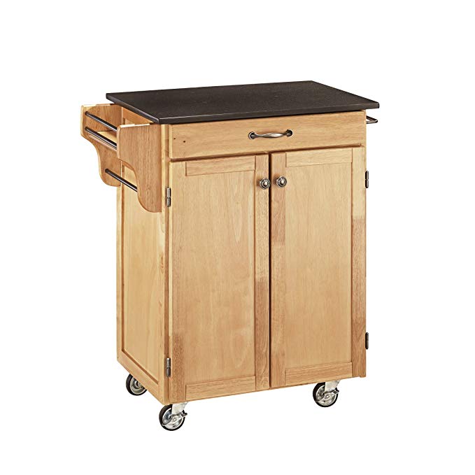 Home Styles 9001-0014 Create-a-Cart 9001 Series Cuisine Cart with Black Granite Top, Natural, 32-1/2-Inch