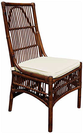 Panama Jack Sunrooms PJS-2001-ATQ-SC Bora Bora Side Chair with Cushion, Light Beige