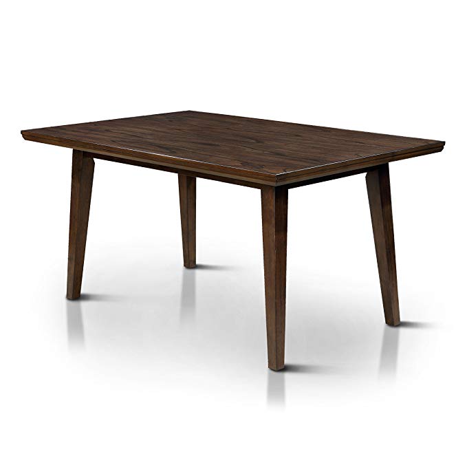 HOMES: Inside + Out IDF-3354T Jenka Dining Table Jenak Mid-Century Modern, Walnut