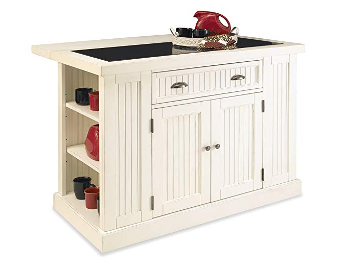 Home Styles 5022-94 Nantucket Kitchen Island, Distressed White Finish