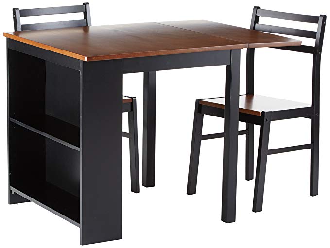 Persia 3-piece Breakfast Dining Set Brown and Black