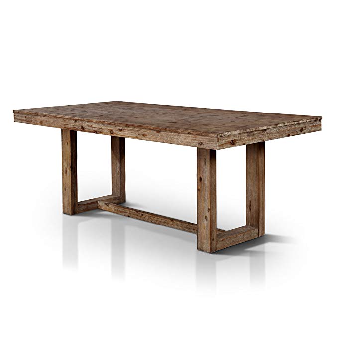 HOMES: Inside + Out IDF-3358T Dawson Dining Table Natural Tone Industrial