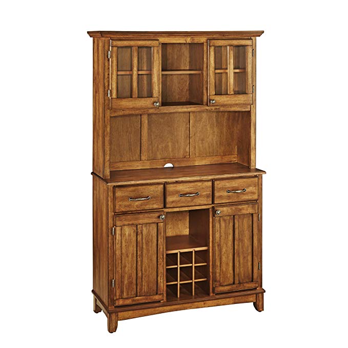 Home Styles 5100-0066-62 Buffet of Buffets Cottage Oak Wood with Hutch, Cottage Oak Finish, 41-3/4-Inch