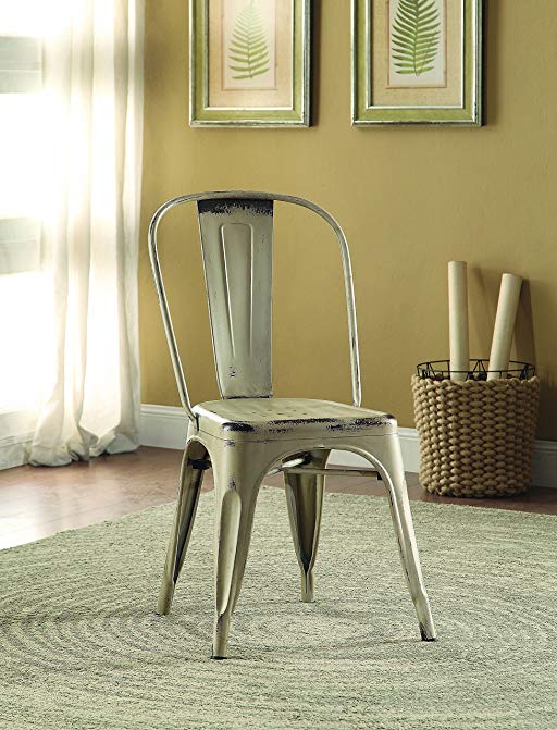 Bellevue Metal Dinning Chairs White (Set of 4)