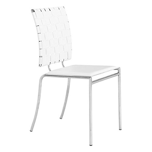 Zuo Criss Cross Dining Chair (Set of 4), White