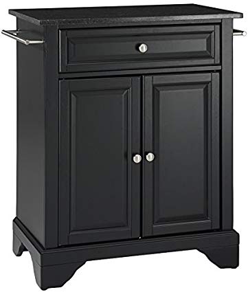 Crosley Furniture LaFayette Cuisine Kitchen Island with Solid Black Granite Top - Black