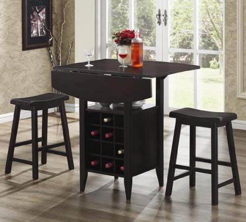 Coaster Home Furnishings Casual Dining Room 3-Piece Set, Espresso