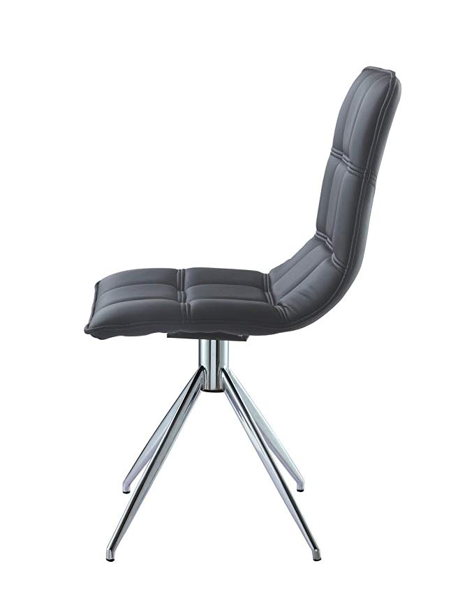 Whiteline Contemporary Modern Apollo Side Chair (Set of 2)