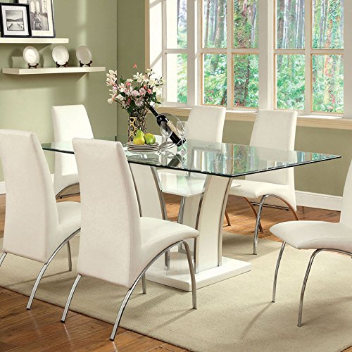 247SHOPATHOME IDF-8372WH-T-5PC-2 Kitchen-and-Dining-Room-Sets, 5-Piece Set/No Bench