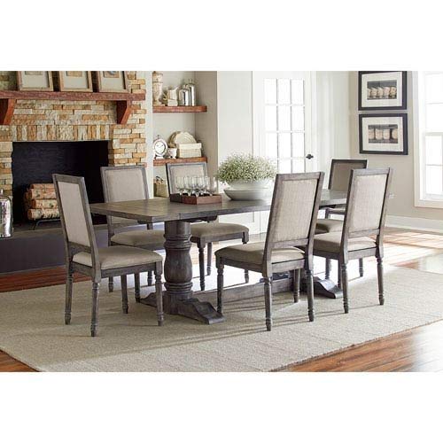 Progressive International Complete Dining Table in Dove Gray