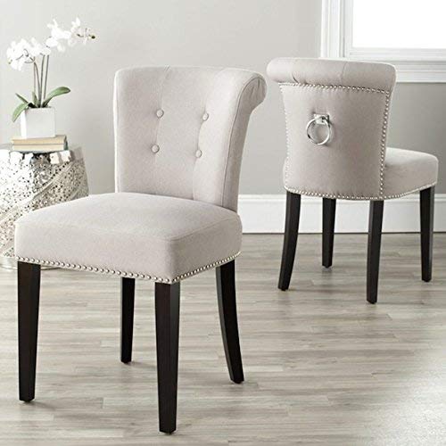 Safavieh Carrie Wheat Linen Side Modern Chairs (Set of 2)