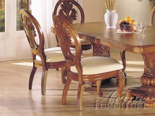 Set of 2 Dining Chairs Medium Oak Finish