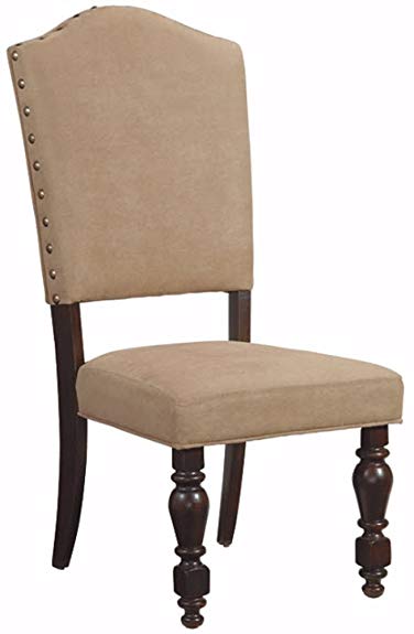 Ashley Furniture Signature Design Shardinelle Dining UPH Side Chair, Dark Brown, Set of 2