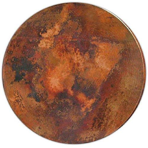 Round Copper Table Top Light Patina (30